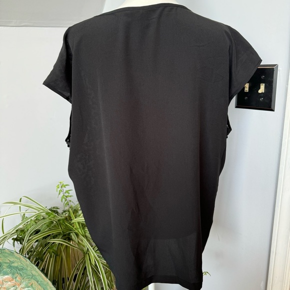 Lane Bryant Sheer Sequined Drop Cap Sleeve Tank Top Party Going Out Shirt XXL - Picture 5 of 6